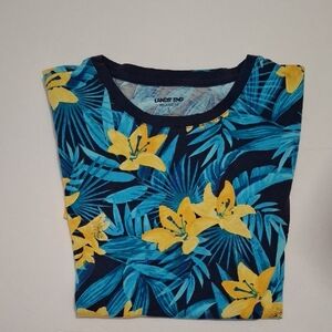 Lands' End Tropical Floral Short Sleeve Tee